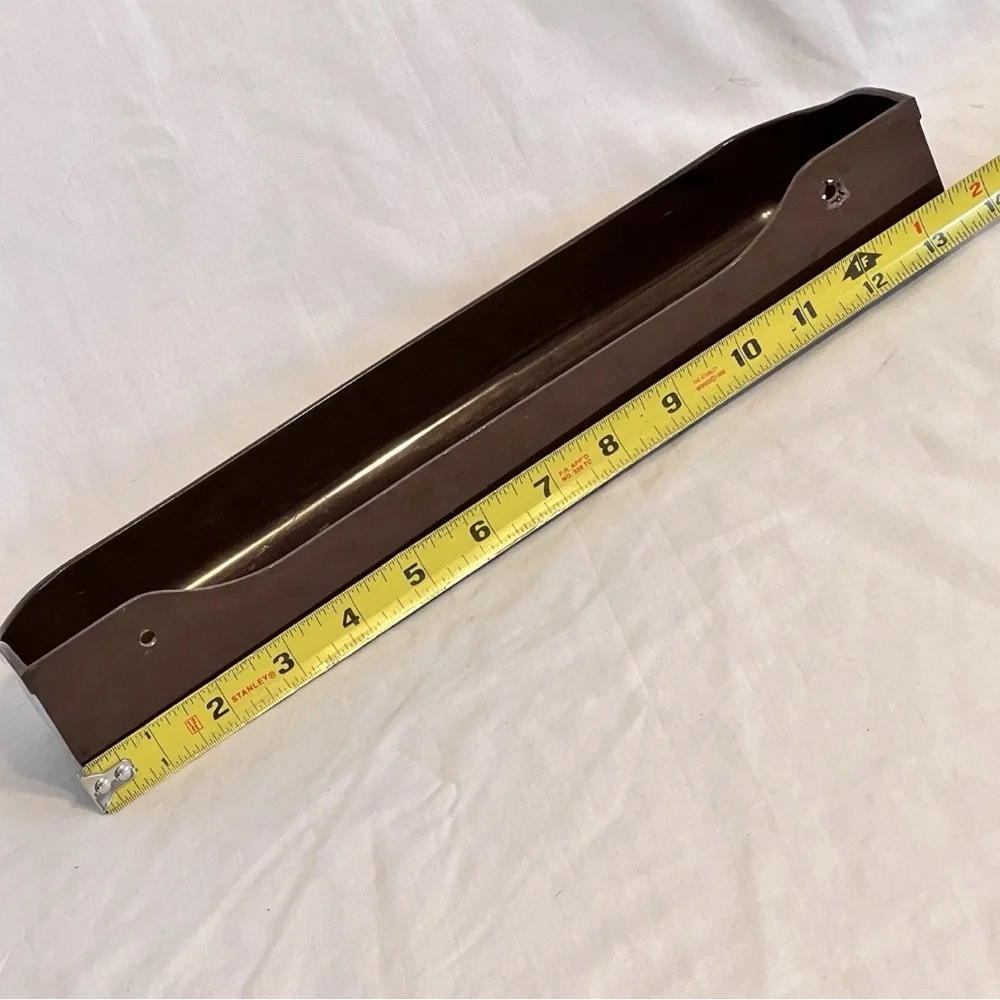 Vintage Sewing Machine Cabinet Door Brown Tray for Accessories Notions Spools